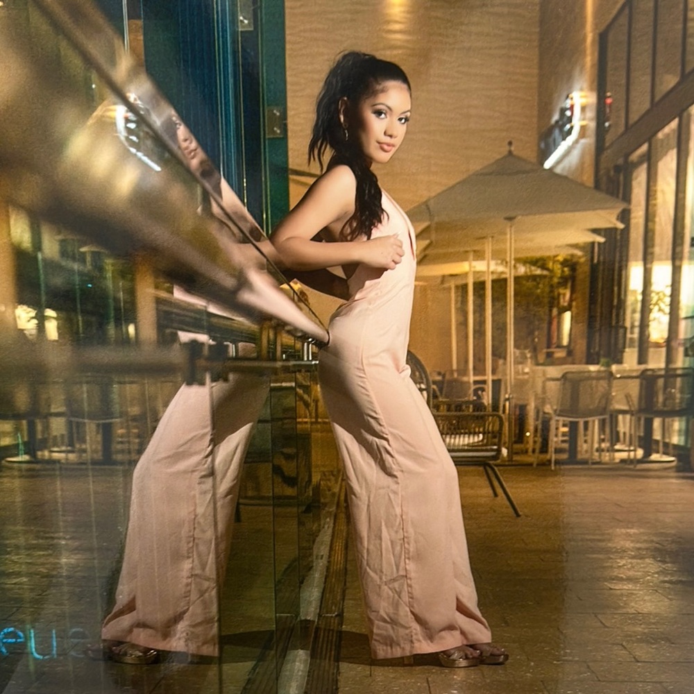 Sophisticated Cream Wide-Leg Jumpsuit